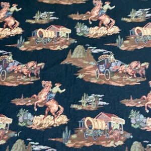 1 Yard 56” Wide Cowboy Tapestry Fabric